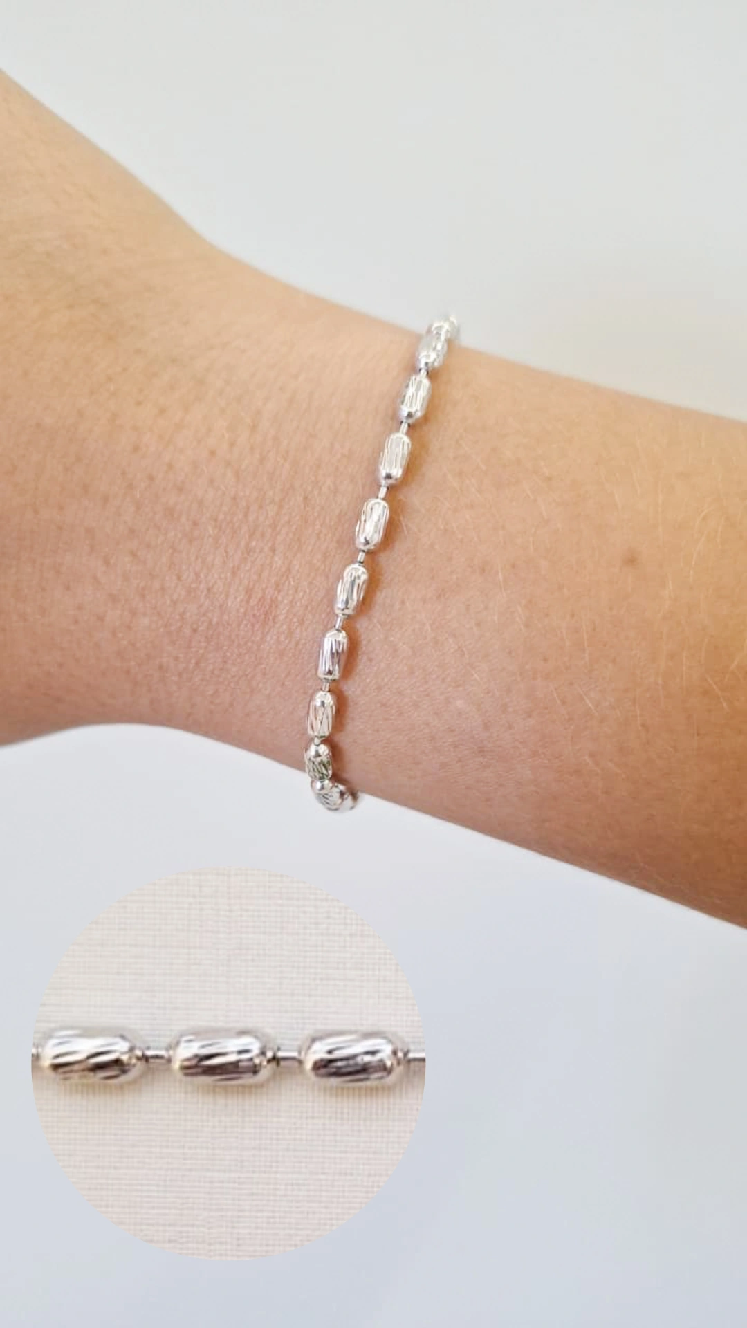 Pulseira Gominhos G Banho Diamantado (RB)