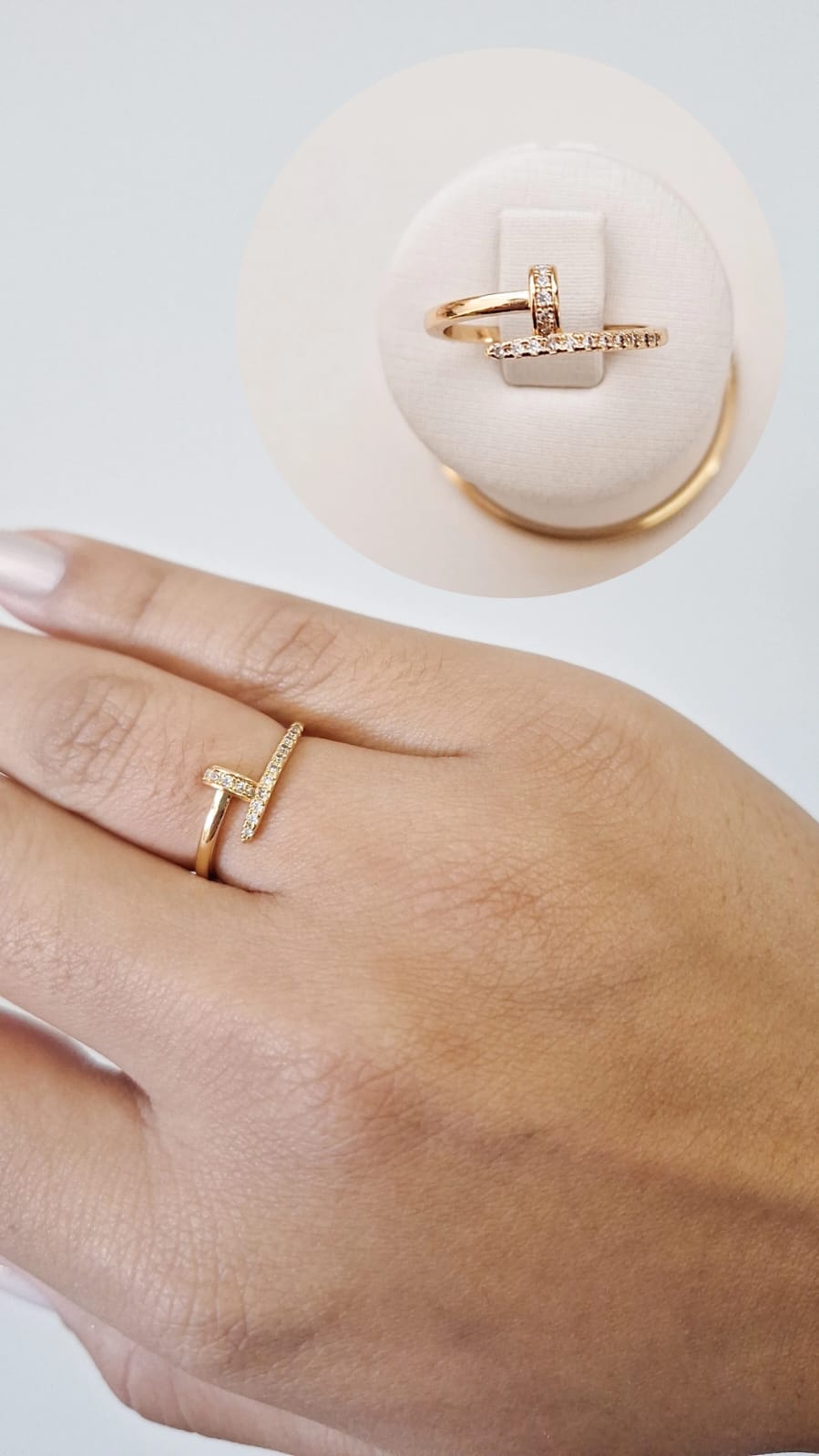 Prego Cravejado Ouro 18 k