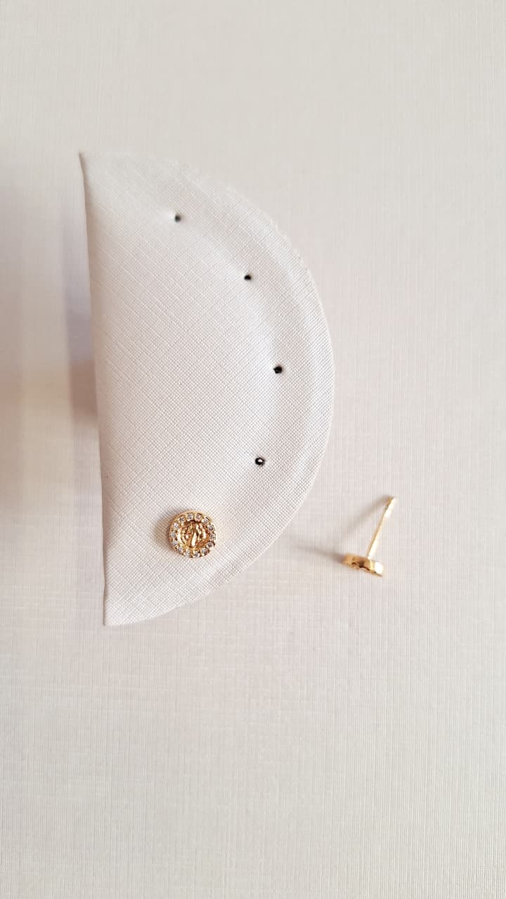 Medalha P São Bento Moldura Cravejada Ouro 18 k