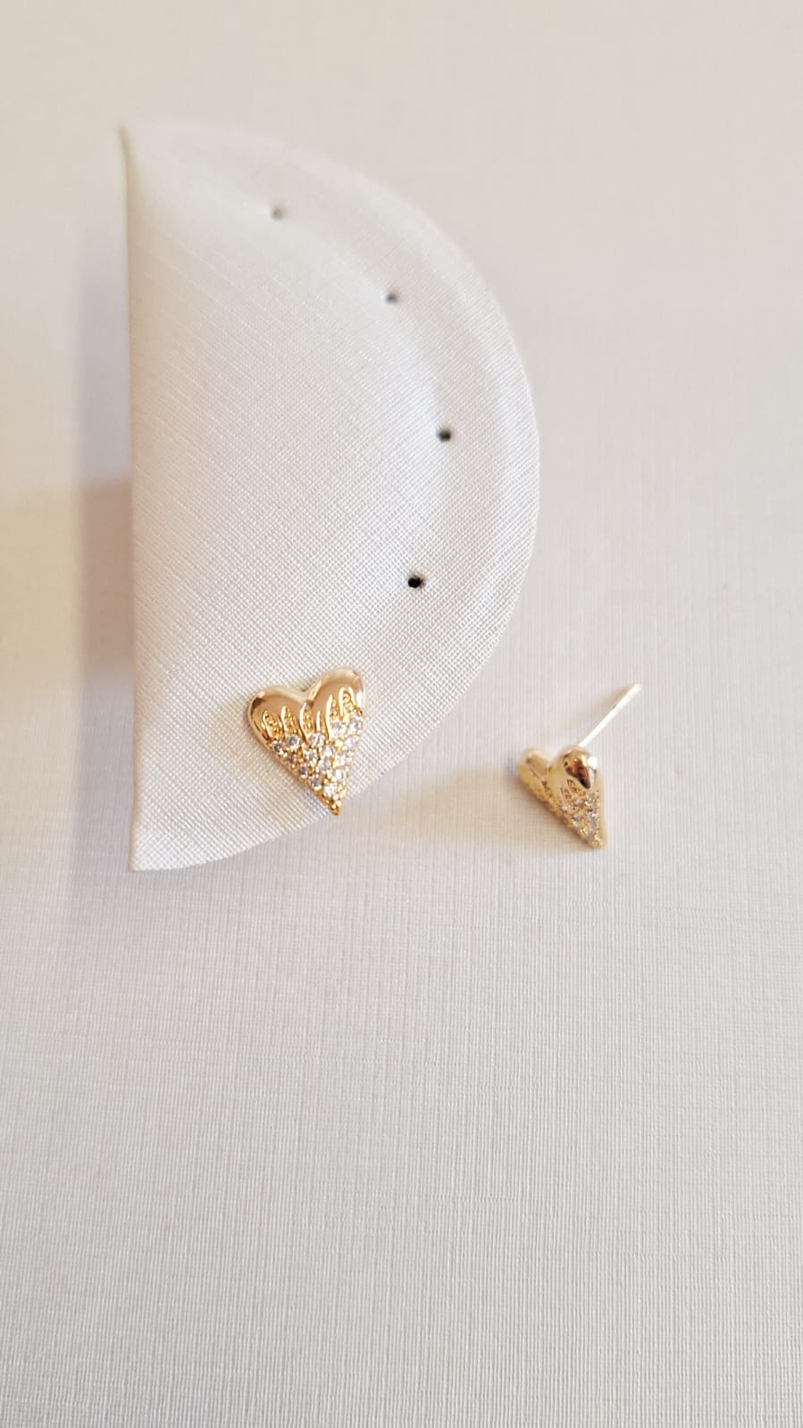 Coração Cobertura Cravejada  Ouro 18 k