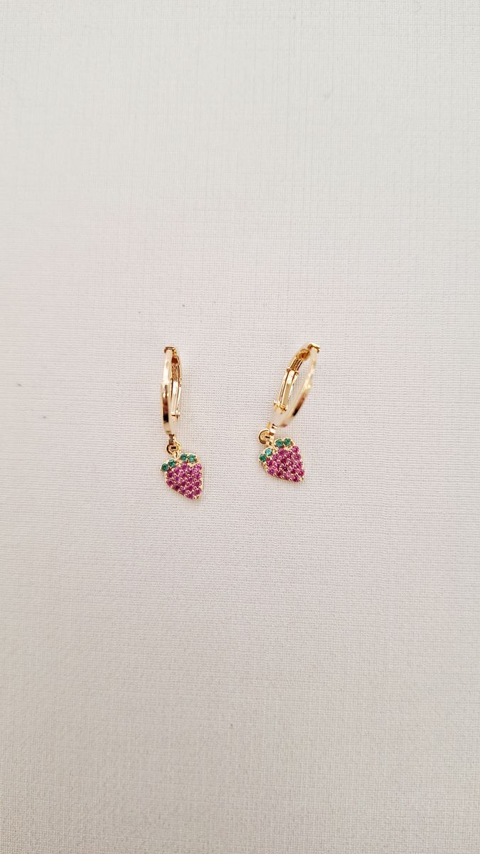 Infantil Moranguinho Pendurado  Ouro 18 k