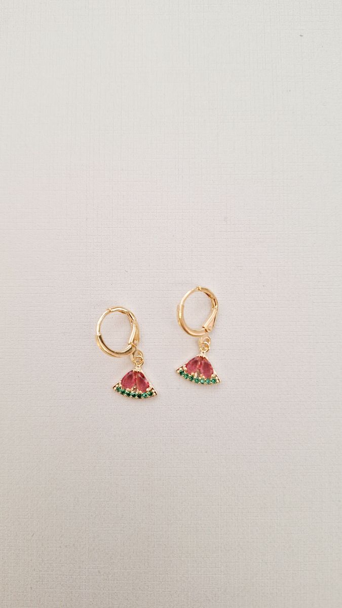 Infantil Melancia Pendurada Ouro 18 k