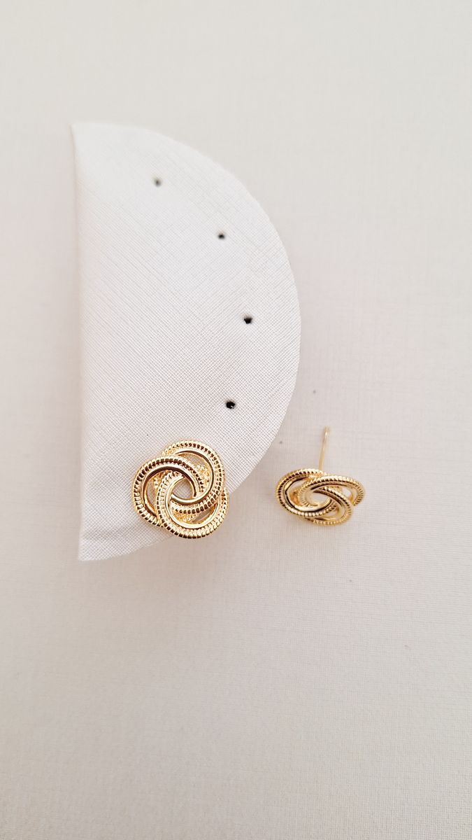 3 Argolas Entrelaçadas Lisas  Ouro 18 k