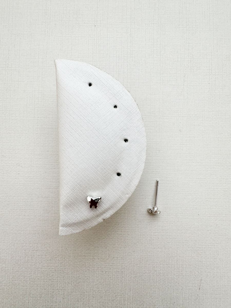 Mini Borboleta Lisa P Ródio Branco