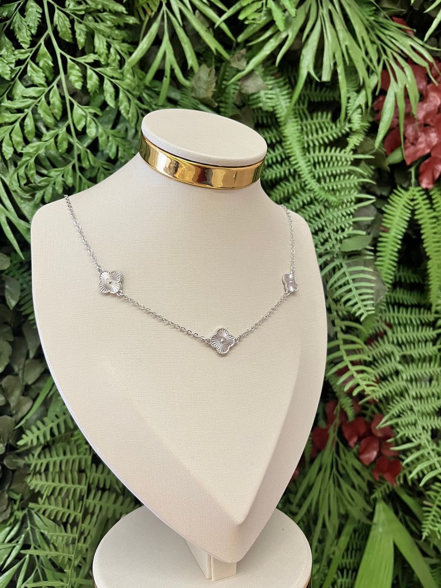 Choker Vintage Alhambra Ródio Branco
