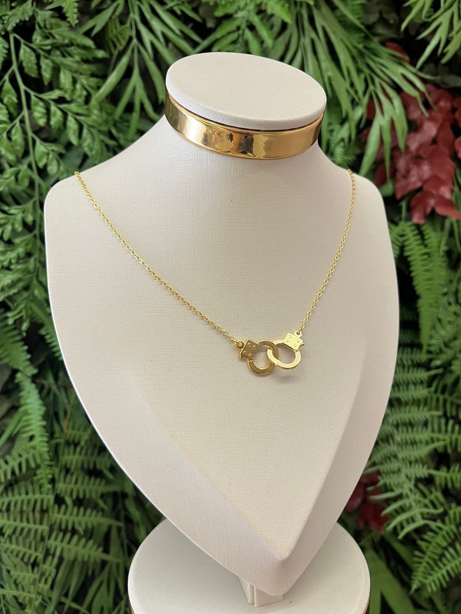 Colar Gargantilha Algemas Inspiração Ouro 18 k