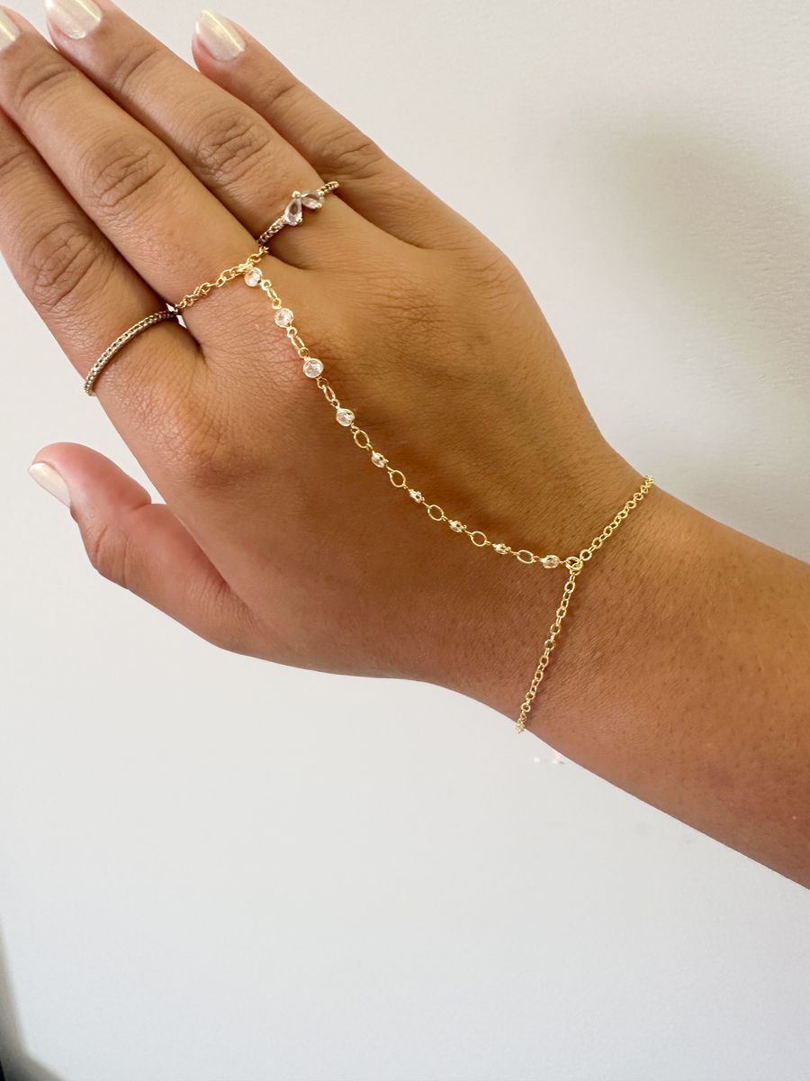 Pulseiras Indiana Boho Zirconia Ouro 18 k