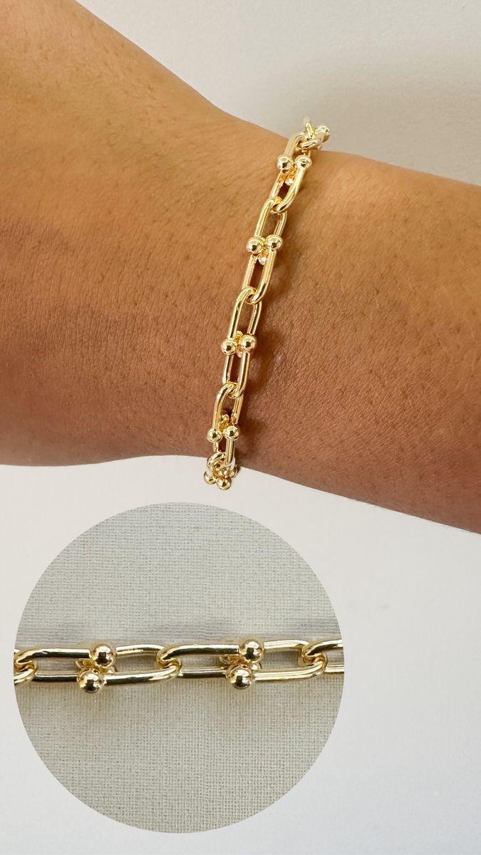Pulseiras Elos Inspiração Tiffany Ouro 18 k